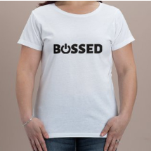 BOSSED Gear - White T-Shirt: Comfortable and casual.